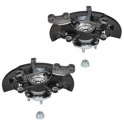 Detroit Axle - 2.5L Front 4pc Steering Knuckles Kit for 12-17 Toyota Camry, 2 Steering Knuckles & Wheel Bearing Hubs 2 Struts w/Coil Spring 2012 2013 2014 2015 2016 2017 Replacement Suspension - size: 4QU48648/ Big strut kit