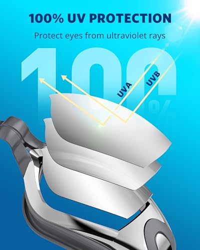 Aegend Swim Goggles, Swimming Goggles No Leaking Full Protect Adult Youth - color: Gray Silver