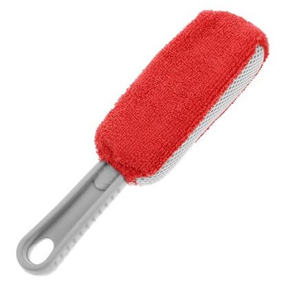 SOLUSTRE Car Detailing Brushes Set with Soft Sponge Tire Shine Applicator Pad and Wheel Rim Cleaning Brush for Auto Tire and Rim Care