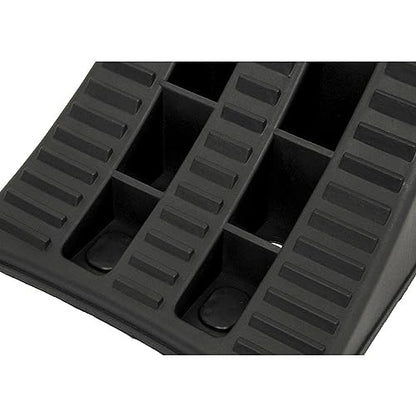 Extreme Max 5800.5852 Heavy-Duty Interlocking Wheel Chock for Tandem Axle Trailers and RVs - 9.2" x 8.2" x 4.7", Pair