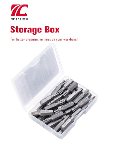 ROTATION 30Pcs T25 Bit Set, Impact Grade Phillips Bit Set, 1/4" Hex Shank | Chrome Vanadium Steel, Impact Grade, Phillips Bit Set - color: T25