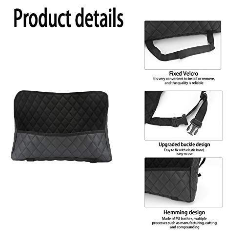 Car Purse Holder - Durable Leather Seat Back Organizer, Front Seat Storage Barrier, Pet & Kids Driver Storage Netting Pouch - color: Black