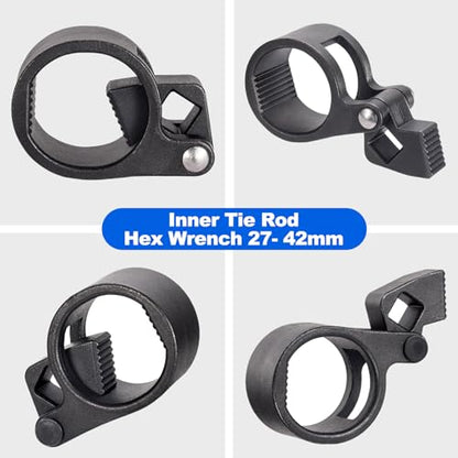 Toolwiz Inner Tie Rod Hex Wrench 1/2'' Drive Repair Removal Tools 27-42mm | Car Truck Vehicle Motorcycle Rod End Removal and Installation, Compatible with Mercedes Benz BMW Toyota Honda Ford Universal