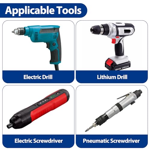 HPHOPE 39-Piece Screwdriver Bit and Ratchet Set – PH, PZ, Hex, SL, TT, Torx Bits – Accessories for Cordless Screwdrivers, Drills Drivers and Screwdrivers - size: 39 Pieces