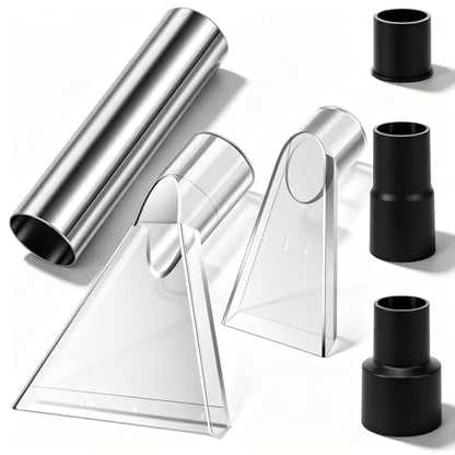Universal Clear Wet Dry Vac Attachments, Compatible with Shop-VacBrand Extractor, Clear Squeegee Head for 1-1/4" 1-7/8" 2-1/2" Hoses, Carpet Cleaner and Car Detailing Kit with Steel Pipe and Adapters - style: 1set