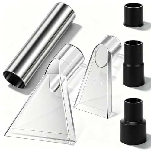 Universal Clear Wet Dry Vac Attachments, Compatible with Shop-VacBrand Extractor, Clear Squeegee Head for 1-1/4" 1-7/8" 2-1/2" Hoses, Carpet Cleaner and Car Detailing Kit with Steel Pipe and Adapters - style: 1set