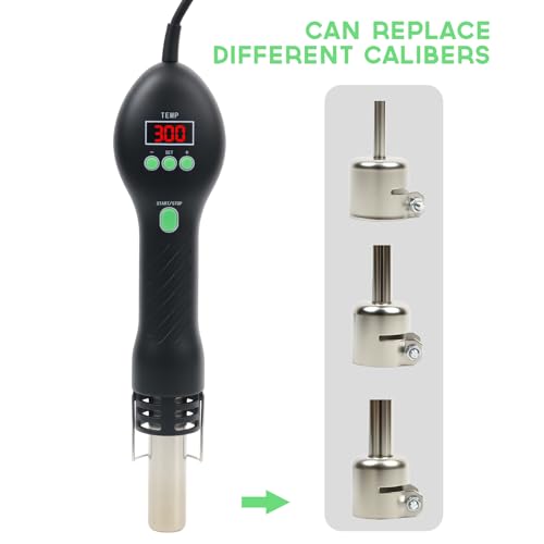 Hot Air Rework Station, 500°C SMD Hot Air Gun with Adjustable Airflow | Fast 500°C Heating, Precise Airflow Control, Ideal for PCB, USB-C Repair, Plastic Welding, IC Chip Rework & DIY Electronics
