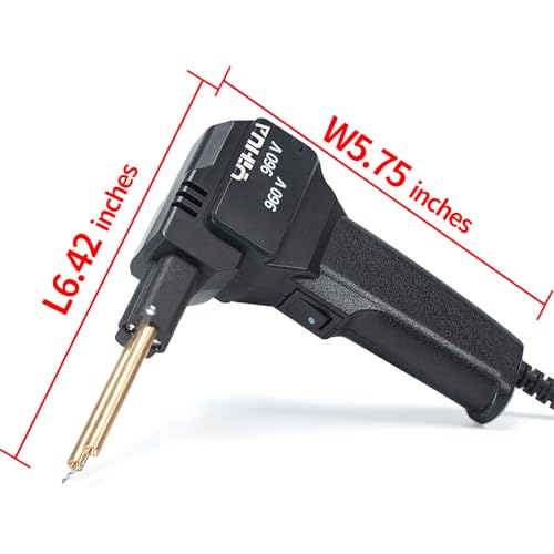YIHUA 960-V Portable Plastic Welding Kit Hot Stapler with LED Light, 200 Hot Staples, Assistive Cutter for Plastic Crack Repair, Car Bumper Repair, Gas Tank Plastic Repair, Handy Tool for Car Dash