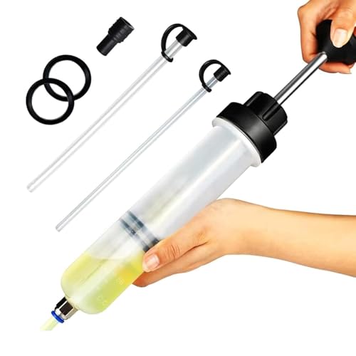 Automotive Fluid Extractor Pump, 200cc Oil Syringe Transfer Tool | Manual Fluid Extractor Pump, 200cc Oil Syringe Suction Tool, Transfer Gear Brake Power Steering Fluid, Automotive Siphon