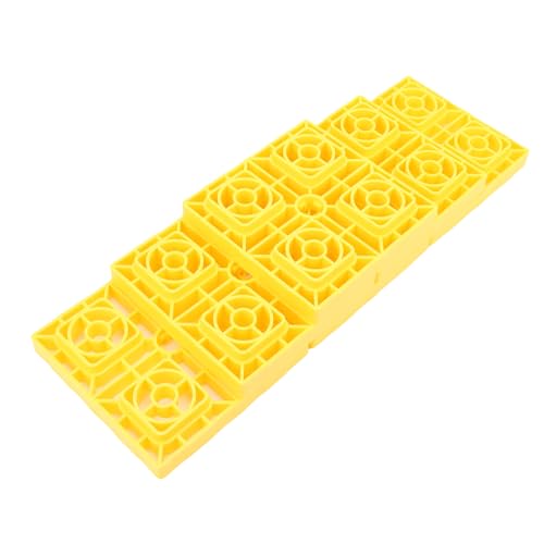 Focket RV Leveling Blocks, 3 Steps Adjustable Heavy Duty HDPE Material Non Slip Surface Trailer Leveling Blocks, Campers with 10pcs Set Carry Bag for Cars Campers RV