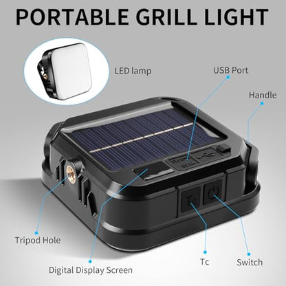 Ultra-Bright Magnetic Grill Lights for Outdoor Grill, Rechargeable Grill Light Waterproof BBQ Light for Grill, 360° Rotate Camping Lights, BBQ Accessory Gift for Men