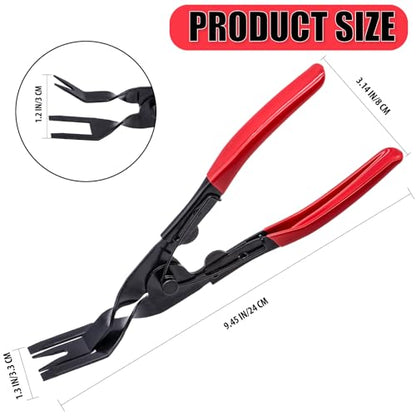1PCS Car Clip Pliers Tool, Panel Clip Pliers Set Fastener Remover, Auto Retainer Clip Trim Rivet Removal Tool, Auto Door Car Upholstery Trim Clip Removal Tool (Red) - color: Red