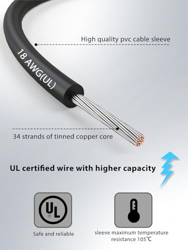 12pcs/40in. Alligator Clips Electrical with Wires UL1015/18AWG, 6 Colors Jumper Test Leads Set, 1.77in. Clips Soldered with Wires-EDGELEC - size: 40 in. (100cm), style: 12pcs