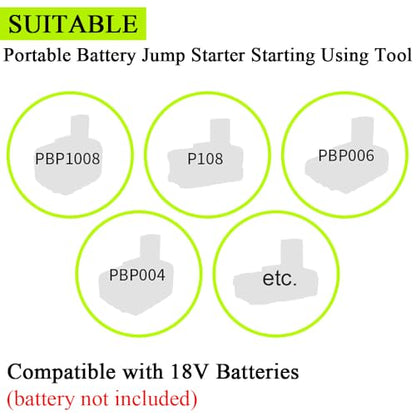 Jumper Cables Adapter Compatible with Ryo.bi 18V Batteries, Silicone Wire 8AWG 3.28FT Portable Battery Jump Starter Starting Using Tool for Car SUV Truck, Temperature Resistance 392℉(200℃) - size: 3.28FT