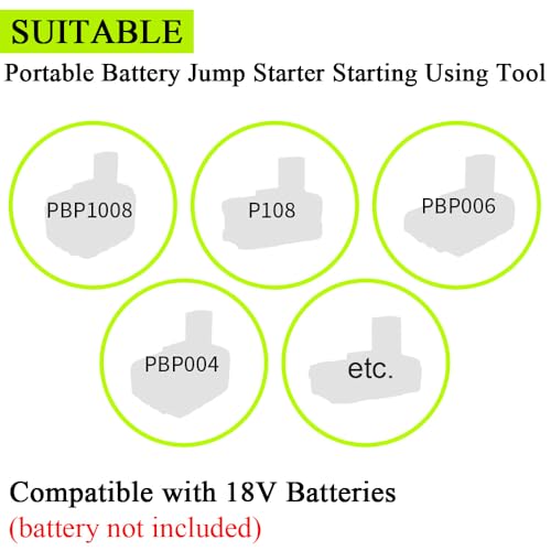 Jumper Cables Adapter Compatible with Ryobi 18V Batteries, Silicone Wire 8AWG 1.8FT Portable Battery Jump Starter Starting Using Tool for Car SUV Truck, Temperature Resistance 392℉(200℃) - size: 1.8FT