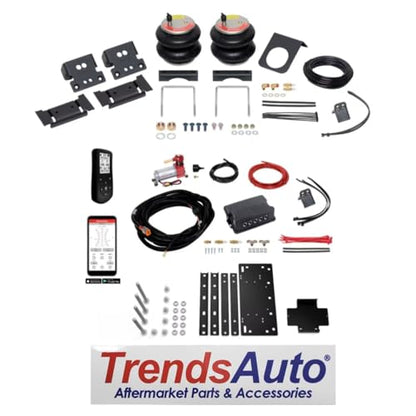 TrendsAuto Firestone Airide Red Label Rear Air Spring Kit with Air Command Dual Wireless App & Remote Kit Standard Compressor fits 2013 2026 Ram 3500 4WD | Includes TrendsAuto Decal - size: Dual Path