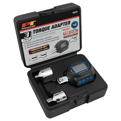 Performance Tool M206 Digital Torque Adapter (1/2'' Drive & includes adapters for 3/8'' and 1/4'') - style: Digital Torque Adapter (0-150 ft/lbs)