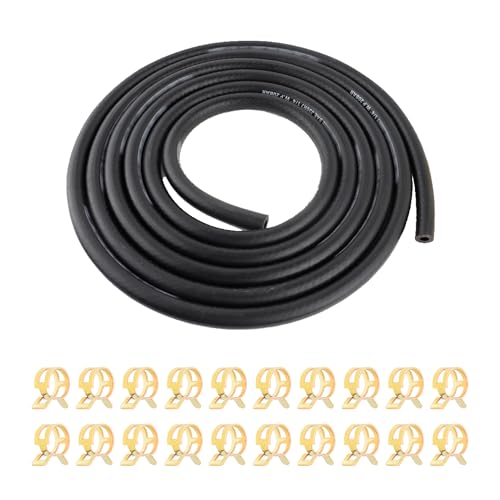 5/16 inch Fuel Line Hose Upgrade 300PSI with 20PCS Fuel Line Clamps,Multipurpose 10Ft Fuel Lines for Transporting Fuel/Diesel/E85,Universal Fuel Line Kit for Car SUV Truck - color: 5/16 inch (10FT)