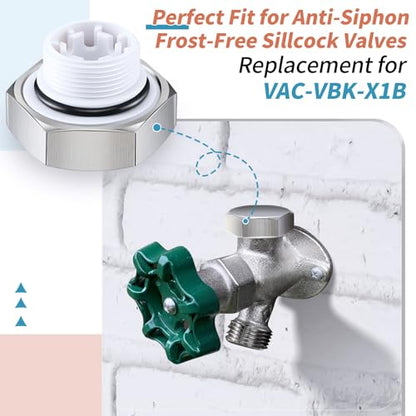 1 Pack Vacuum Breaker Repair Kit Replacement for VACVBKX1B Heavy Duty Metal Vacuum Breaker Replacement Kit for Traditional Anti Siphon Frost Free Sillcock Valves Anti Siphon Valve Repair Kit