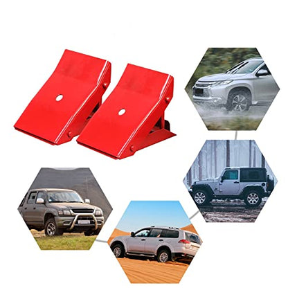 Big RED 2 Pack Steel Wheel Chock Foldable Tire Stop for Car,Trailer, TD5775