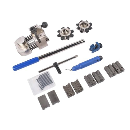 Brake Flaring Tool Kit, 45° & 37° Double & Bubble Flare Tool | for Stainless Steel, Copper, and Aluminum Tubing, Compatible with 3/16“, 1/4”, 5/16“, and 3/8”