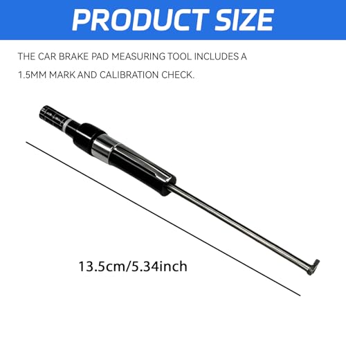 Brake Pad Thickness Detection Pen, 1.5mm Thickness Measuring Gauge with Clear Scale, Portable Tire Tread Depth Tool, High Precision Inspection Gauge for Internal External IV & V Brake Pads