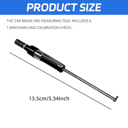 Brake Pad Thickness Detection Pen, 1.5mm Thickness Measuring Gauge with Clear Scale, Portable Tire Tread Depth Tool, High Precision Inspection Gauge for Internal External IV & V Brake Pads