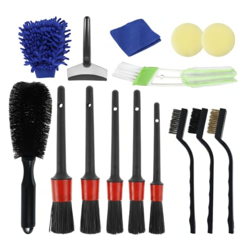 Car Detailing Brush Set, PP Plastic Cleaning Tools for Interior Vents, Dashboard, Wheels, and Exterior Crevices - size: 12.99 x 4.33 x 2.17 in