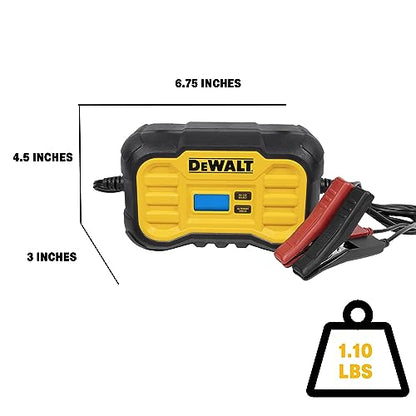 DeWalt DXAEC10 10 Amp Battery Charger for Vehicles | 6V or 12V Selector, Lithium LiFePO4 or Lead Acid Batteries - size: 10 Amp