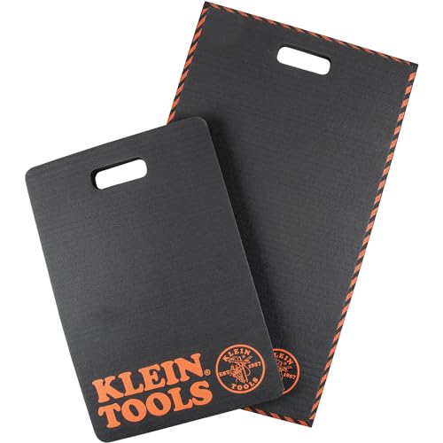Klein Tools 60135 Kneeling Pads, Adult Men's Soft Thick Closed Cell Soft Foam Professional Tradesman Pro Pads with Handle - size: Standard
