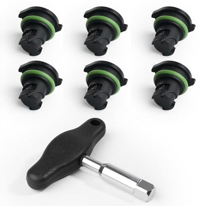 Oil Drain Plug 7 Pack Kit Compatible with GM Chevrolet Cadillac 2019-2021 Oil Pan Drain Plug with Oil Drain Plug Removal Tool Replace 12713651 55498782
