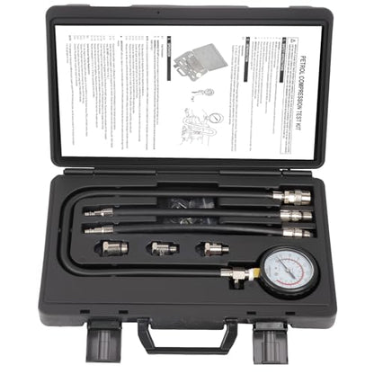 Deluxe Compression Test kit, Compression Tester Gasoline Engines | Model 2506, for 10-18mm Spark Plugs, Comprehensive Set with Dual Scale Gauge and Robust Storage Caseblack - size: Deluxe Compression test kit