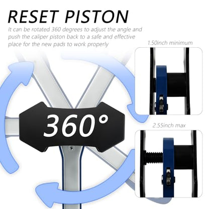 Car Brake Caliper Compression Tool Kit,Caliper Piston Compressor Tool Includes Calipers Hanger/Brake Measuring Tools/Steel Plate/Brakes Tools,Professional Auto Disc Caliper Repair Kit