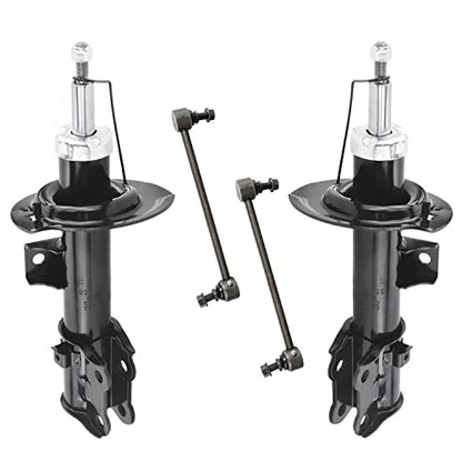 Detroit Axle - Front Bare Struts Assembly Sway Bar Links Replacement | for 2014 2015 2016 Kia Forte Koup Forte5-4pc Set - size: 4QS47227/shock kit