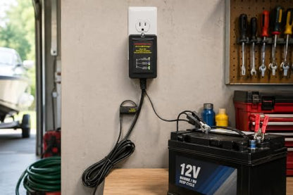 BatteryMINDer 1510 12 Volt-1.5 Amp Smart Battery Charger, Maintainer & Desulfator, Automatic Trickle Charger for Car, Motorcycle, Marine Batteries Ideal for Winter & Long-Term Storage