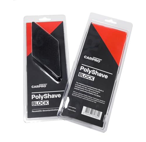 CARPRO PolyShave Decon Block - Car Detailing Clay Decontamination Faster Than Clay Bar, Cleaning & Release of Paint Contaminants and Glass - Increase Wax and Sealant Bond - (1 Block) - style: Block
