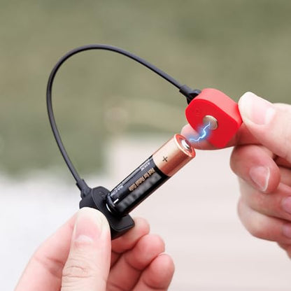 Portable Magnetic Battery Tester for AA AAA C CR2032, Compact Universal Battery Checker with 3 Indicator Lights for CR2025 CR2450 LR44 Double Triple A D 1.5V 3V 3.7V Button Coin Cell Household Battery - size: (1 PACK)Battery Tester for AA AAA C CR2032 & M