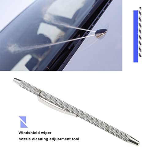 2-in-1 Windshield Washer Jet Cleaning Tool Adjuster Windshield Clean Tool Windshield Spray Nozzle Needle Adjustment Tool Aluminum Alloy Car Accessories