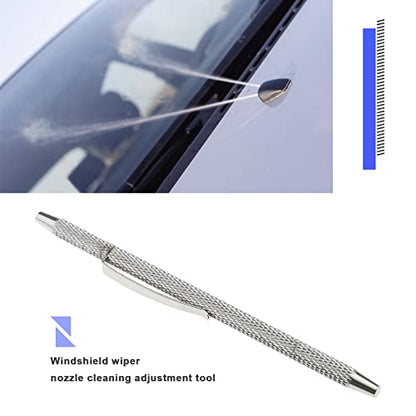 2-in-1 Windshield Washer Jet Cleaning Tool Adjuster Windshield Clean Tool Windshield Spray Nozzle Needle Adjustment Tool Aluminum Alloy Car Accessories