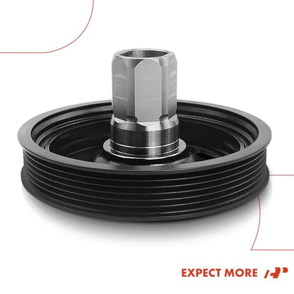A-Premium Engine Harmonic Balancer Crankshaft Pulley Compatible with Chevrolet Sonic 2012-2017, Trax 2013-2019, Cruze 2011 & Buick Encore 2013-2016, L4 1.4L, Replace# 55571403