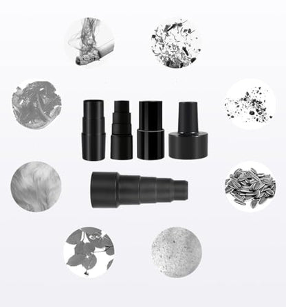 Universal Shop Vac Vacuum Hose Adapter,5 Pieces Vacuum Hose Adapter Kit,2-1/2 Inch to 1-1/4 Inch; 1-1/4 Inch to 1-3/8 Inch to 1-1/2 Inch; 1-3/8 Inch to 1-1/4; 32mm to 35mm; 32mm to 38mm, 32mm to 45mm