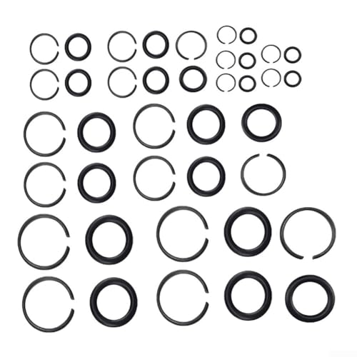 5 Sets Pneumatic Wrench Socket Retainer Rings with O-Rings for 3/8" 1/2" 3/4" 1" Air for Impact Wrenches, Metal Replacement Parts(1/2) - color: 1/2