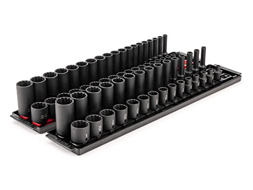 TEKTON 3/8 Inch Drive Impact Socket Set, 68-Piece | SID91219 - size: 68-Piece (1/4-1 in.)