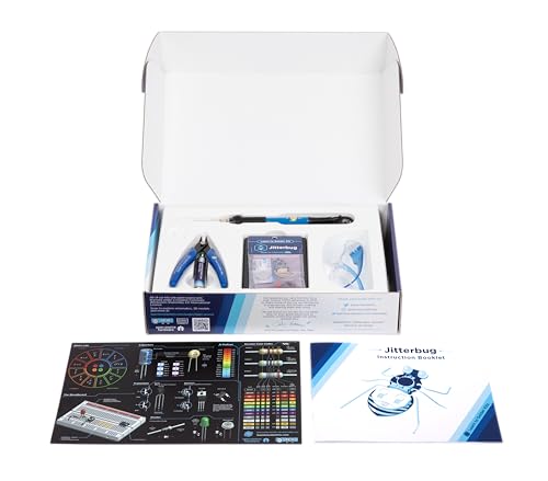 Jitterbug Deluxe Kit | DIY Soldering Kit for Beginners | Electronics Projects for Students & STEM Classes | Tools Included
