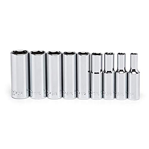 Crescent 9 Piece 3/8" Drive 6 Point Deep SAE Socket Set - CSAS6N