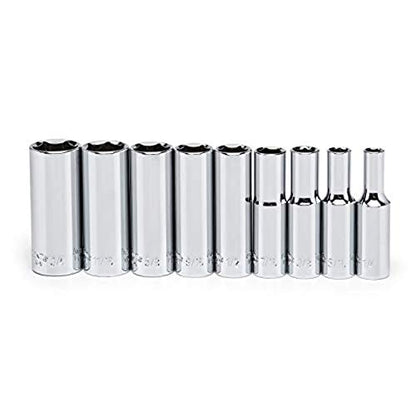 Crescent 9 Piece 3/8" Drive 6 Point Deep SAE Socket Set - CSAS6N