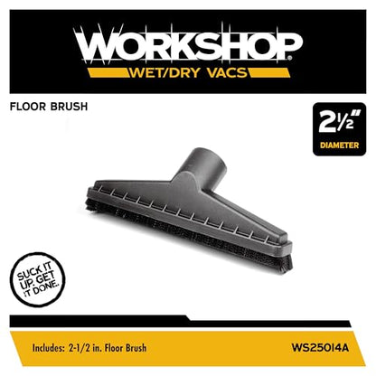 WORKSHOP Wet/Dry Vacs WS25014A 2-1/2-in. Floor Brush Vacuum Attachment - size: 2-1/2"