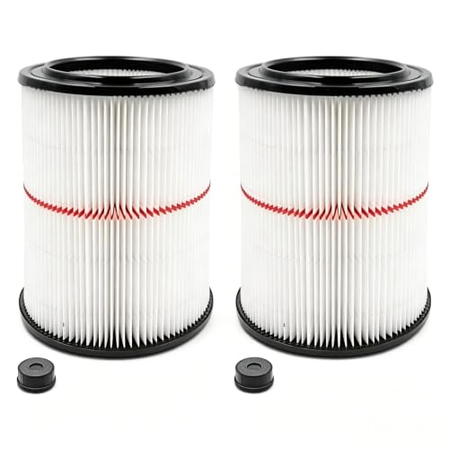 2 Pack Cartridge Filter for Craftsman 17816 9-17816 Wet/Dry Air Filter Replacement Part fit 5/6/8/12/16/32 Gallon & Larger Vacuum Cleaner - size: 2 Pack