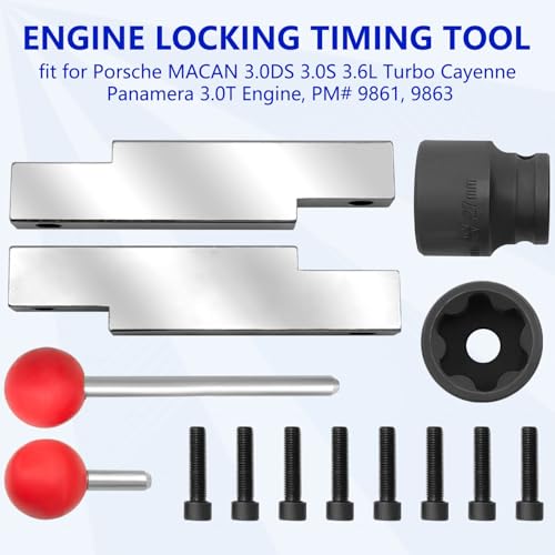 ZKTOOL Engine Locking Timing Tool fit for Porsche MACAN 3.0DS 3.0S 3.6L Turbo Cayenne Panamera 3.0T Engine, PM# 9861, 9863. Engine Timing Tools Kit.