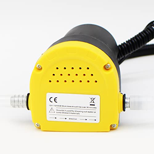 Oil Change Pump Extractor,Oil/Diesel Fluid Pump Extractor Scavenge Suction Transfer,Electric Oil Pump Is Use For Boat,Car,Truck,Motorcyle 12V 60W, With External Fuse